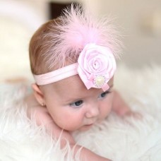 Κορδέλα "Pink Feather Rose"