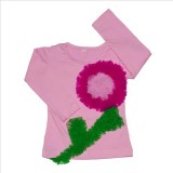 Μπλούζα ruffle λουλούδι Μπλούζα ruffle λουλούδι