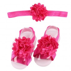 Σετ "Hot Pink flowers-headband"