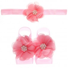 Σετ "Deep Pink flowers-headband"