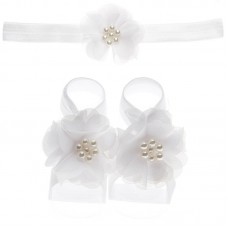 Σετ "White flowers-headband"