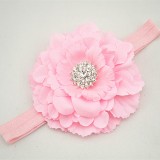 Κορδέλα "Pink strass flower"