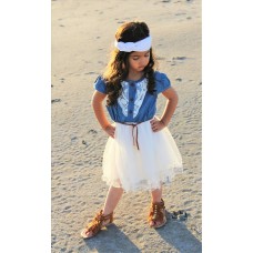 Φόρεμα "Blue denim lace"